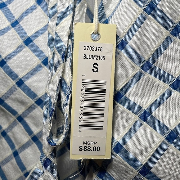 Max Studio white with blue print sz S - Picture 3 of 5